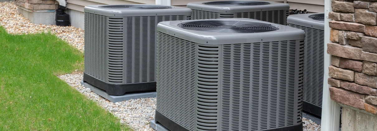 ac unit beside house