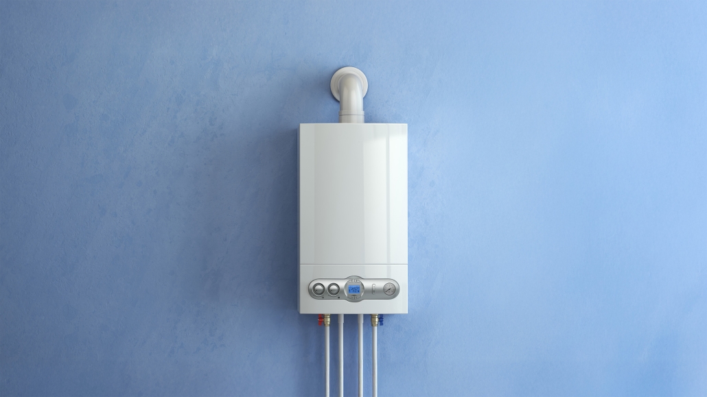 water heater on wall