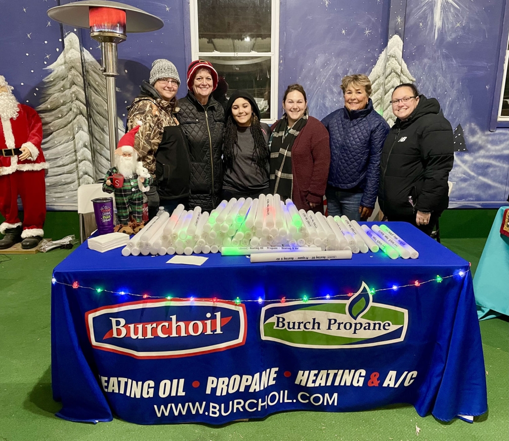 Burch employees at Christmas event
