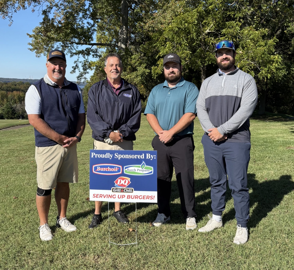 Burch employees at golf event