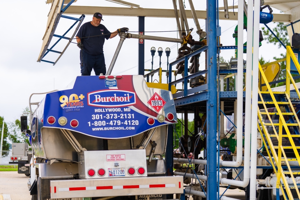 Burch_ActionShots-95 Burch employee refueling heating oil truck